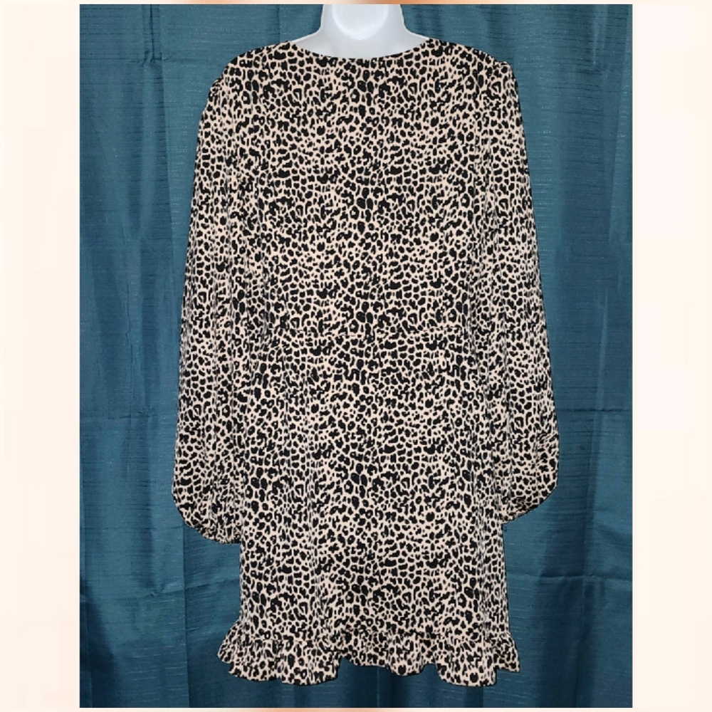 ASOS | Animal Print Long Sleeve Dress - Picture 3 of 5